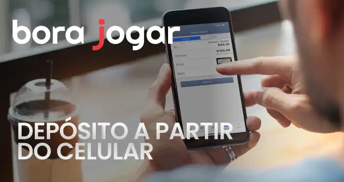 depósito utilizando o celular na bora jogar futebol
